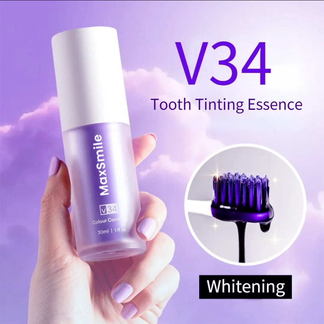 MaxSmile Teeth Color Corrector Purple Teeth Whitening Toothpaste